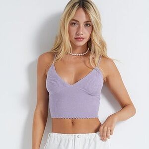 L.A. Hearts Cropped Tank Top Light Blue PacSun
